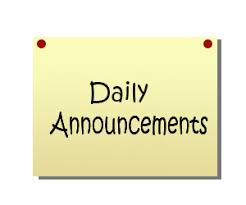 LT Daily Annoucements