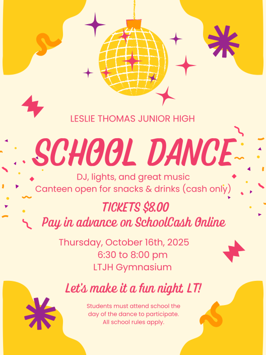 School Dance - October 16th
